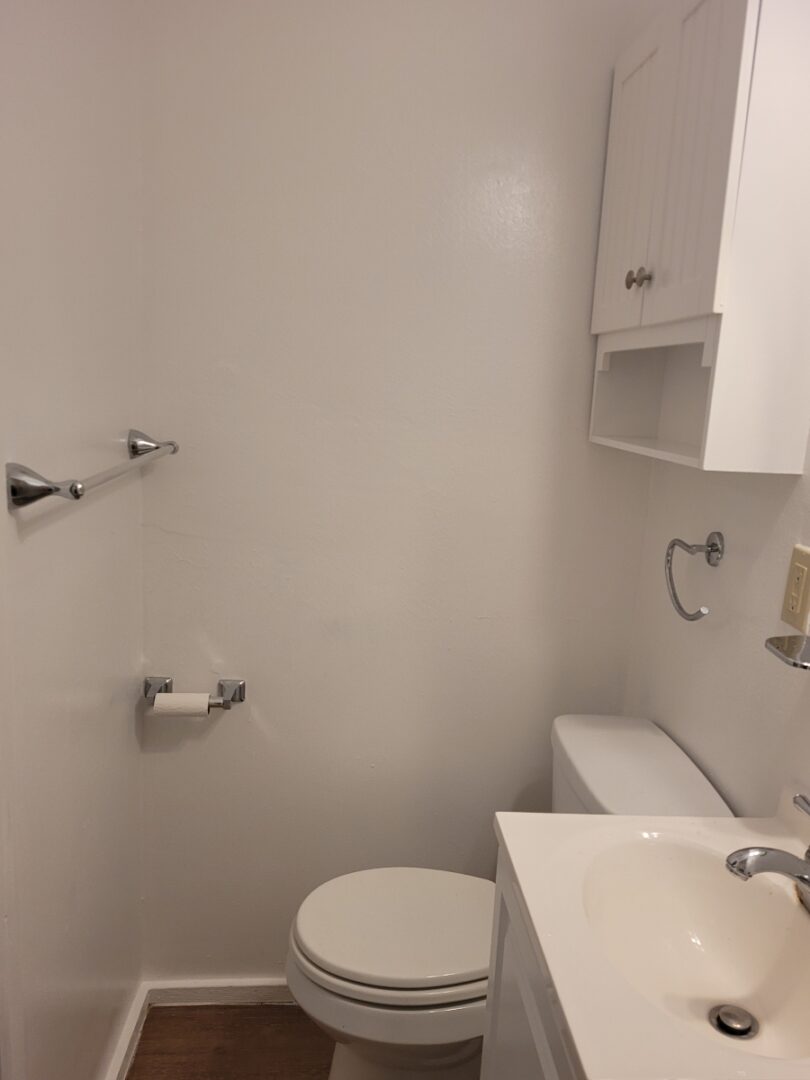 beautiful white bathroom space